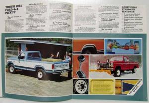1981 Ford 4-Wheeler Sales Brochure Bronco F150 F250 F350
