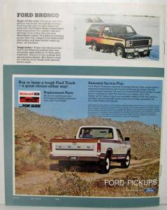 1981 Ford 4-Wheeler Sales Brochure Bronco F150 F250 F350