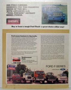 1981 Ford F-Series Truck Sales Brochure F-600 F-700 F-800