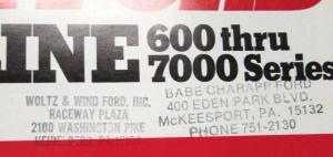 1981 Ford L-Line 600-7000 Series Truck Sales Brochure