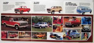 1981 Ford The Leadership Lineup Sales Folder F150 Courier Econoline Bronco 4x4