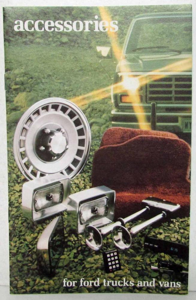 1982 Ford Accessories for Trucks and Vans Sales Brochure