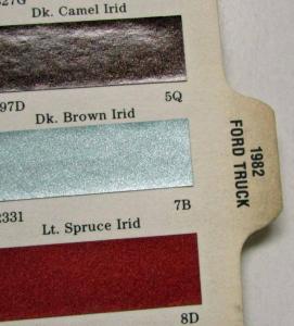 1982 Ford Truck Paint Chips by RM Automotive Products Inmont Corp