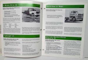 1982 Ford Heavy Truck What Is New in F L C CL B Series Dealer Specs with Extras