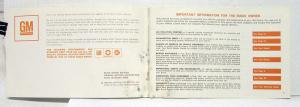 1970 Buick Riviera Owners Operators Manual Original