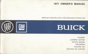 1971 Buick LeSabre Estate Centurion Electra Owners Operators Manual Original