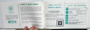 1973 Buick Century Luxus Regal Owners Operators Manual Original