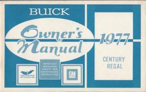 1977 Buick Century & Regal Owners Operators Manual Original