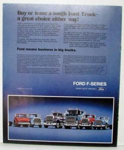1982 Ford F-Series Sales Brochure F-600 F-700 F-800