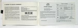 1978 Buick Skyhawk Owners Operators Manual Original