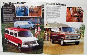 1982 Ford Club Wagon Sales Brochure
