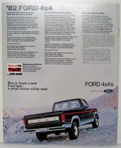 1982 Ford 4-Wheeler Sales Brochure F-150 250 350