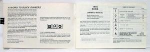 1978 Buick Century & Regal Owners Operators Manual Original