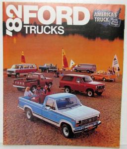 1982 Ford Trucks Sales Folder Bronco Courier F-150 Econoline Club Wagon