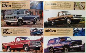 1982 Ford Trucks Sales Folder Bronco Courier F-150 Econoline Club Wagon