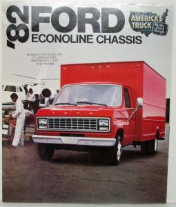 1982 Ford Econoline Van Chassis Sales Folder