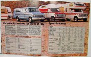 1982 Ford Econoline Van Sales Brochure