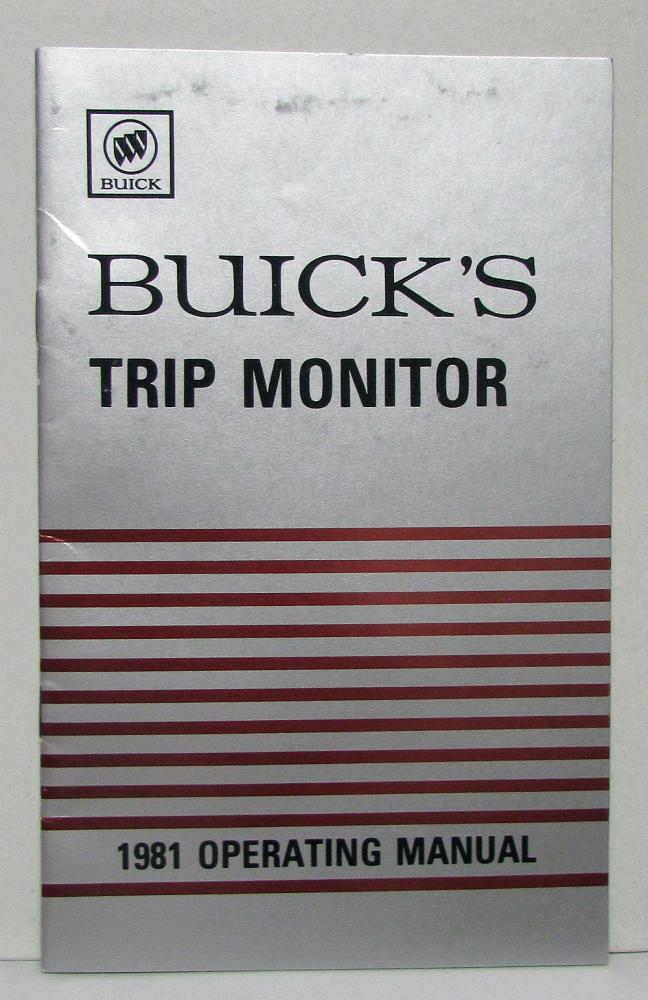 1981 Buick Trip Monitor Owners Operators Manual Original