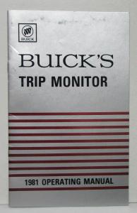 1981 Buick Trip Monitor Owners Operators Manual Original