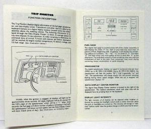 1981 Buick Trip Monitor Owners Operators Manual Original