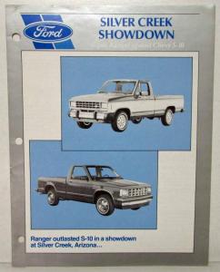 1982 Ford Ranger Silver Creek Showdown Sales Folder for Salesmen vs Chevy S-10