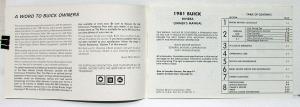 1981 Buick Riviera Owners Operators Manual Original