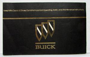 1985 Buick Park Avenue Owners Operators Manual Original