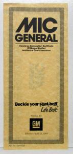 1985 Buick Skylark Owners Operators Manual Original