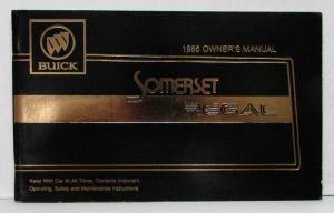 1985 Buick Somerset & Regal Owners Operators Manual Original