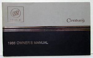 1986 Buick Century Owners Operators Manual Original