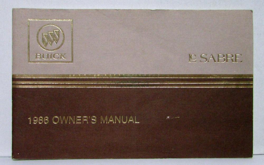 1986 Buick LeSabre Owners Operators Manual Original