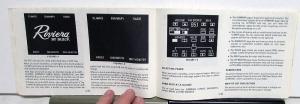 1987 Buick Riviera Owners Operators Manual Original