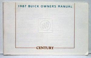 1987 Buick Century Owners Operators Manual Original