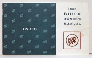 1988 Buick Century Owners Operators Manual Original