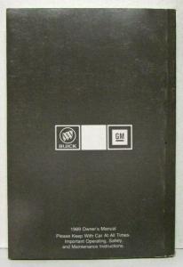 1989 Buick LeSabre Owners Operators Manual Original