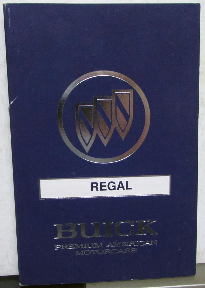 1990 Buick Regal Owners Operators Manual Original