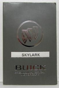 1992 Buick Skylark Owners Operators Manual Original