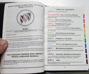 1992 Buick Regal Owners Operators Manual Original