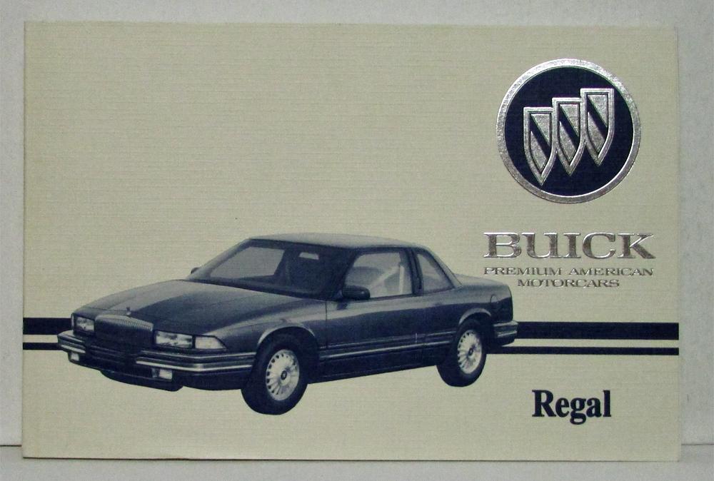 1993 Buick Regal Operators Owners Manual Original