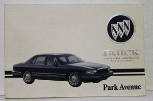1994 Buick Park Avenue Operators Owners Manual Original