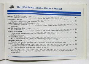 1996 Buick LeSabre Operators Owners Manual Original