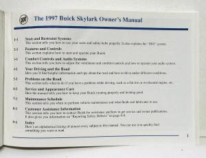 1997 Buick Skylark Operators Owners Manual Original