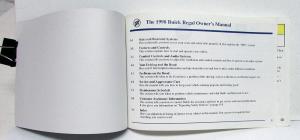 1998 Buick Regal Operators Owners Manual Original