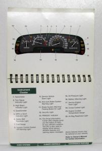 1999 Buick Park Avenue Operators Owners Quick Reference Guide Original