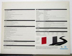 1991 VW Volkswagen Jetta Wolfsburg Edition Sales Folder Oversized Original