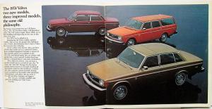 1974 Volvo 142 144 145 Series Models Color Sales Brochure Oversized Original