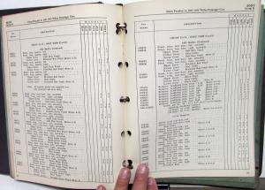 1954-55 Willys Passenger Car Dealer Parts List Book Supplement Set Original