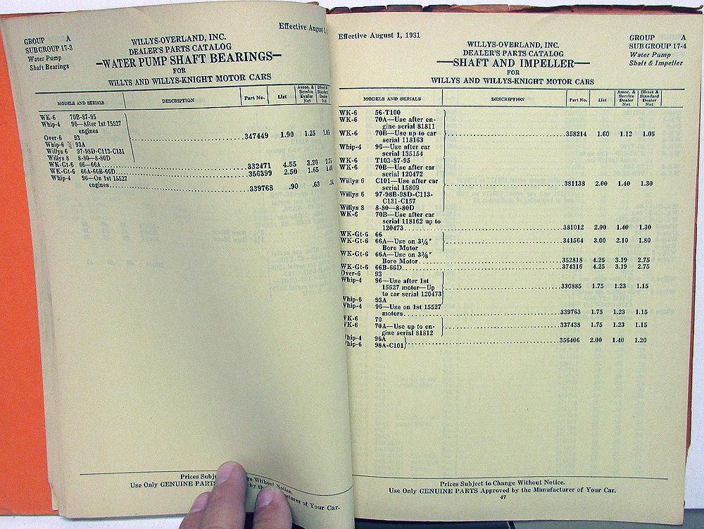 1923-1926 Willys-Overland Model 91 and 92 Parts Book Reprint 1923-1926 Willys-Overland Model 91 and 92 Parts Book Reprint