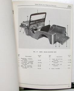 1956 Willys Jeep Dealer Parts List Book Dispatcher DJ-3A 2WD Original