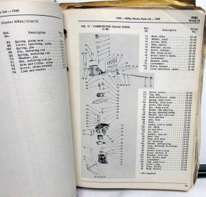 1945-49 Willys Jeep Dealer Master Parts Book CJ-2A CJ-3A 4-63 6-63 VJ-2 VJ-3